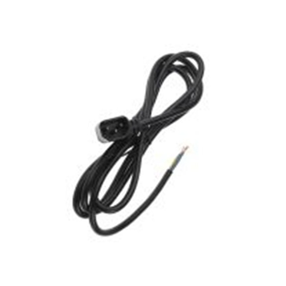RS PRO,449-297,2 m 电源线, 250 V, C14转无端接 聚氯乙烯, 黑色, 符合ENEC标准