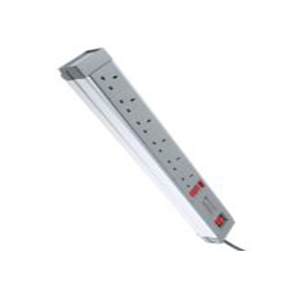 RS PRO,455-343,灰色 移动插座, 额定电压230 V ac, 6个 G 型插座, 电缆长2 m