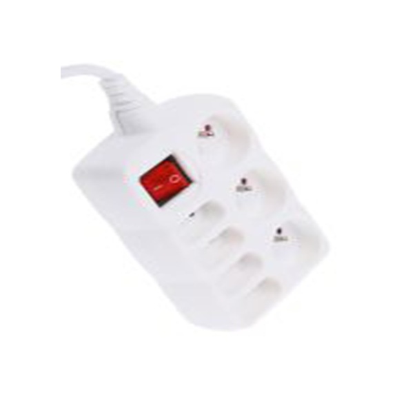 RS PRO,481-367,白色 延长线, 额定电压250 V ac, 7个 E 型插座, 电缆长1.5 m