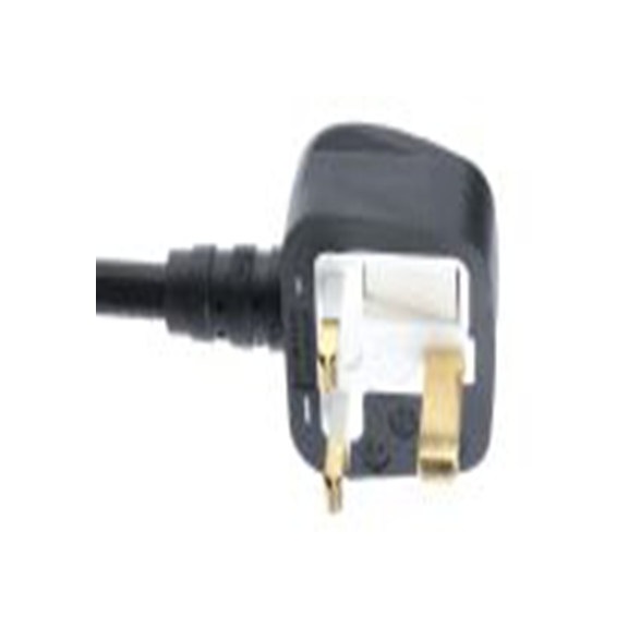 RS PRO,489-346,2 m 电源线, 250 V, 无端接转BS1363 聚氯乙烯, 黑色, 符合ASTA标准