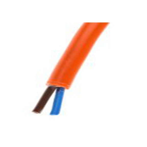 RS PRO,491-807,2芯, 100 m长 电源电缆, 500 V, 橙色 聚氯乙烯护套 70 °C, H05VV-F系列