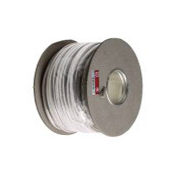 RS PRO,491-819,2芯, 100 m长 电源电缆, 300 V, 白色 聚氯乙烯护套 70 °C, H03VVH2-F系列