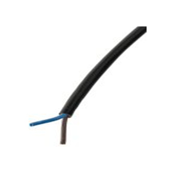 RS PRO,491-908,2芯, 100 m长 电源电缆, 300 V, 黑色 聚氯乙烯护套 70 °C, H03VV-F系列