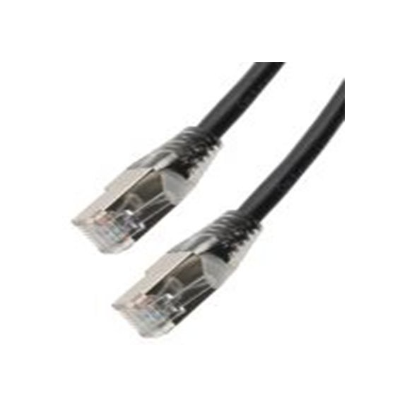 RS PRO,557-060,0.5 m Cat5e 以太网电缆, 屏蔽, 黑色 聚氯乙烯护套, RJ45 公转RJ45 公