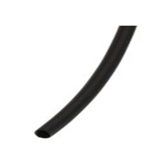 RS PRO,666-852,RS PRO 阻燃 聚烯烃 热缩管, 黑色, Φ1.6 mm, 25m长, 2:1收缩比, 0.8 mm收缩径