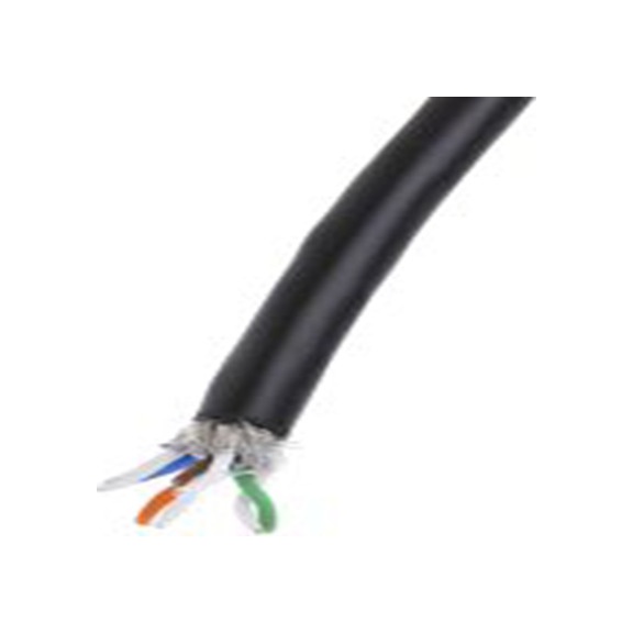RS PRO,113-5905,100 m Cat7 以太网电缆, SF/FTP屏蔽, 黑色 聚氯乙烯护套