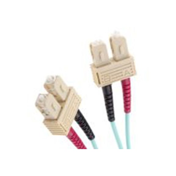 RS PRO,121-3917,OM3 单工或双工 光纤电缆, 10 m长, Φ900 μm线芯, 低烟，无卤 紫色, 浅绿色护套