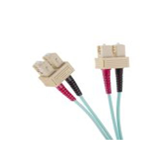 RS PRO,121-3929,OM4 单工/双工 光纤电缆, 2 m长, Φ900 μm线芯, 低烟，无卤 浅绿色, 紫色护套