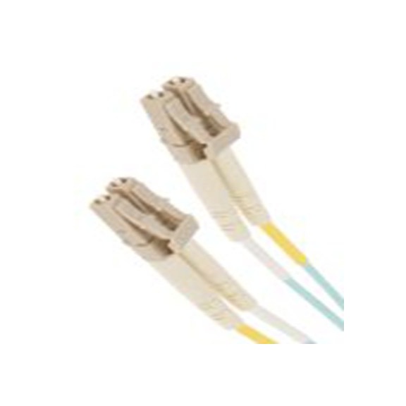 RS PRO,121-3934,2芯 OM4 多模 光纤电缆, 2 m长, Φ900 μm线芯, 低烟，无卤 紫色, 浅绿色护套