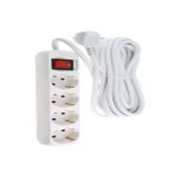 RS PRO,122-1088,RS PRO 白色插排, 额定电压250 V, 4个##Schuko插座, 电缆长5m