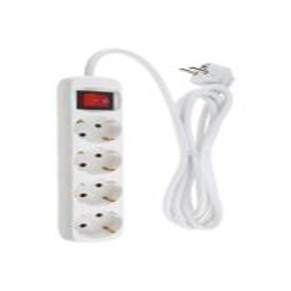 RS PRO,122-1089,RS PRO 白色插排, 额定电压250 V, 4个##Schuko插座, 电缆长2m