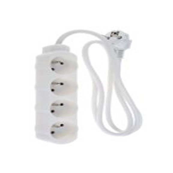 RS PRO,122-1093,RS PRO 白色插排, 额定电压230 V 交流, 4个E 型 - 法式插座, 电缆长1.5m