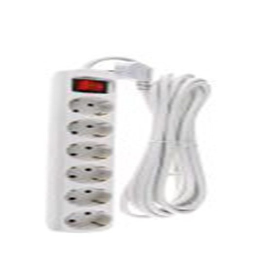 RS PRO,122-1106,RS PRO 白色插排, 额定电压230 V 交流, 6个F 型 - 德式 Schuko 插座, 电缆长5m