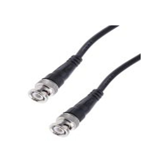 RS PRO,122-2144,RG58 同轴电缆, 2 m长, 50 Ω, 端接, 4.95 mm外径, 黑色, BNC系列