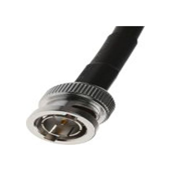 RS PRO,122-2148,RG59 同轴电缆, 1 m长, 75 Ω, 端接, 6.15 mm外径, 黑色, BNC系列