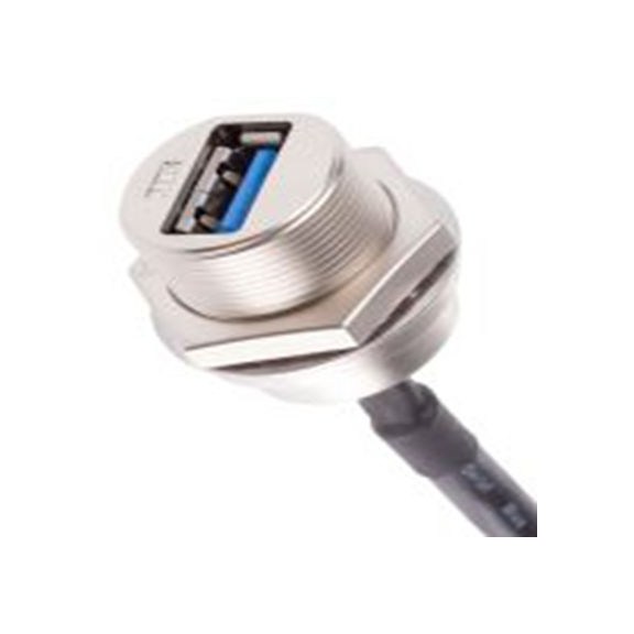 RS PRO,122-3034,RS PRO , USB A 型 母插转USB A 型 公, 225.5 mm长, USB 3.0, 黑色, GT218300系列