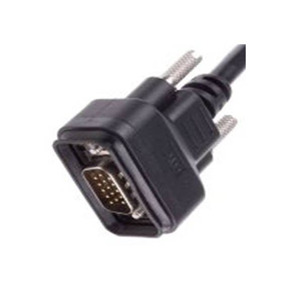 RS PRO,122-3041,RS PRO 串行电缆, D-Sub 15针 公转无端接 公, 2 m长, 黑色 聚氯乙烯护套, UL标准, GTC Sealed系列