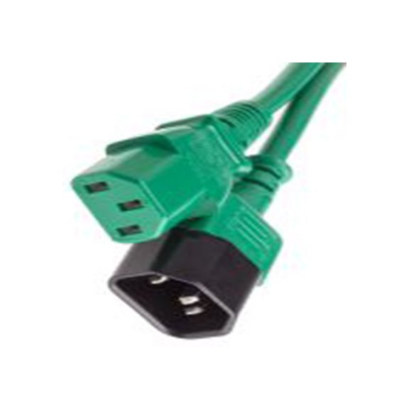 RS PRO,137-3347,2 m 电源线, 250 V, 直向转直 聚氯乙烯, 绿色, 符合ENEC标准