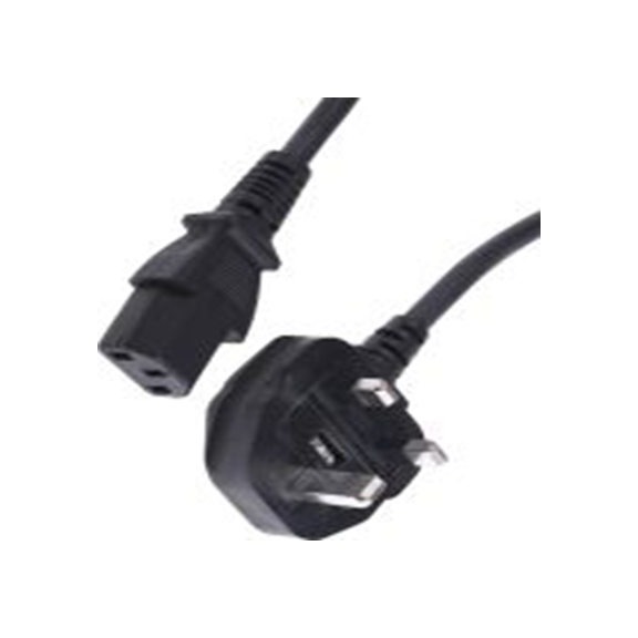 RS PRO,123-0955,3 m 电源线, 250 V, 直向转BS1363 低烟，无卤, 黑色, 符合ASTA, ENEC标准