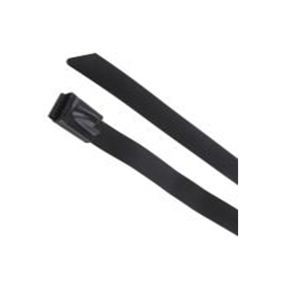 RS PRO,123-5031,不锈钢 电缆扎带, 滚珠, 无卤素, 黑色, 360 mm长x12 mm宽, 136kg拉伸强度, SS360XHDC系列