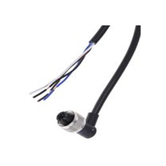 RS PRO,124-7071,RS PRO 传感器执行器电缆, 2 m长 4, M12, 直角 母插转无端接 无端接, 聚氯乙烯 黑色护套, IP40, CBF系列