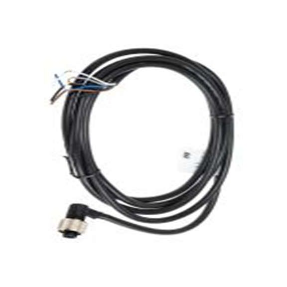 RS PRO,124-7072,RS PRO 传感器执行器电缆, 2 m长 5, 直角 母插 无端接, PU 黑色护套, IP40, CBF系列