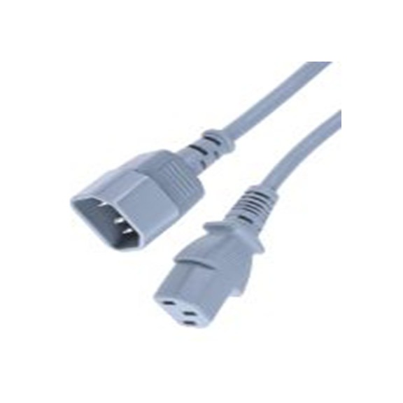 RS PRO,137-3353,2 m 电源线, 250 V, 直向转直 聚氯乙烯, 灰色, 符合ENEC标准