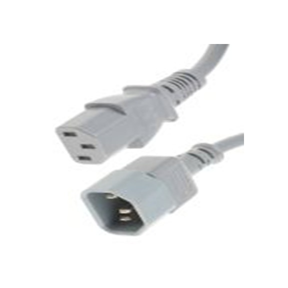 RS PRO,137-3354,3 m 电源线, 250 V, 直向转直 聚氯乙烯, 灰色, 符合ENEC标准