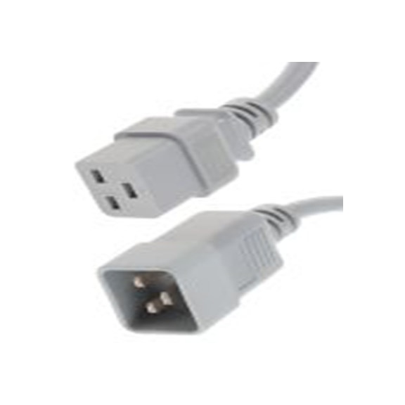 RS PRO,137-3366,2 m 电源线, 250 V, 直向转直 聚氯乙烯, 灰色, 符合ENEC标准