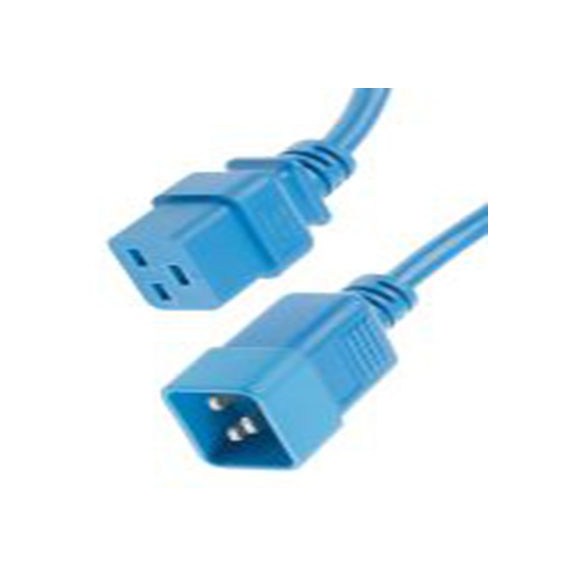 RS PRO,137-3377,3 m 电源线, IEC C19转IEC C20, 蓝色, 符合CE标准