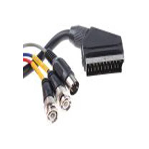 RS PRO,156-2745,同轴电缆, 2 m长, 端接, 黑色, SCART系列