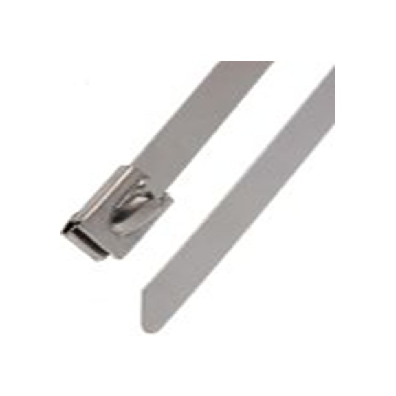 RS PRO,159-5335,316 不锈钢 电缆扎带, 滚珠, 阻燃, 金属, 360 mm长x7.9 mm宽, 1089.76N拉伸强度