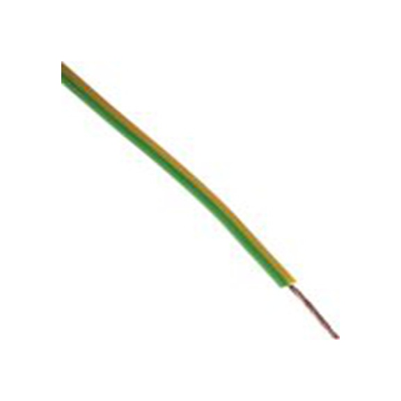 RS PRO,180-5930,绿色, 黄色 架空电缆, 0.75 mm², 100 m长 24/0.2 mm, 20 AWG, 1 kV dc, 1 V ac, 600 kV, 600 V ac, 