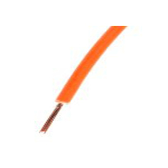 RS PRO,180-5931,橙色 圆形 架空电缆, 0.75 mm², 100 m长 24/0.2 mm, 20 AWG 聚氯乙烯, 1 kV dc, 最高105 °C, Tri-Rated系列