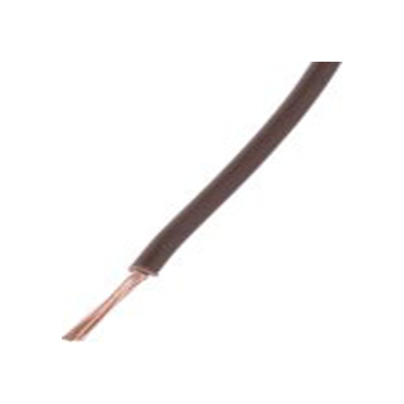 RS PRO,180-5933,棕色 满足三项国际标准 三级电缆, 1 mm², 100 m长 32/0.2 mm, 18 AWG 聚氯乙烯, 1 kV dc, 最高105 °C, Tri-Rated