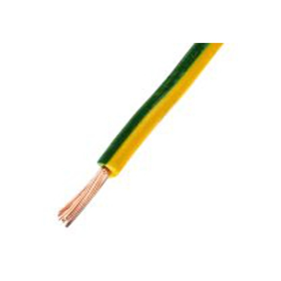 RS PRO,180-5955,绿色, 黄色 架空电缆, 1.5 mm², 100 m长 30/0.25 mm, 16 AWG, 1 kV dc, 1 V ac, 600 kV, 600 V ac, 