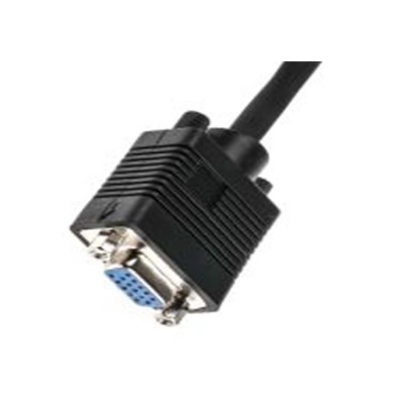 RS PRO,182-8536,RS PRO VGA线, 公 VGA转母插 SVGA, 500 mm长, 黑色, 200 V dc额定电压, 符合EN标准, CDEX系列