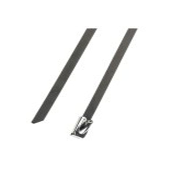 RS PRO,183-4224,304 不锈钢 电缆扎带, 球锁, 耐火, 银色, 200 mm长x4.6 mm宽, 1100N拉伸强度, CT系列