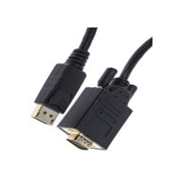 RS PRO,186-3038,RS PRO DP线, 2 m长, 屏接口 公转VGA 公, 黑色 聚氯乙烯护套