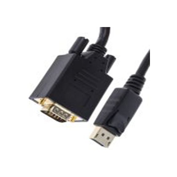 RS PRO,186-3039,RS PRO DP线, 3 m长, 屏接口 公转VGA 公, 黑色 聚氯乙烯护套