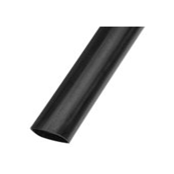 RS PRO,211-6242,RS PRO 阻燃 聚烯烃 热缩管, 黑色, Φ9.5 mm, 1.2m长, 2:1收缩比, 4.8 mm收缩径