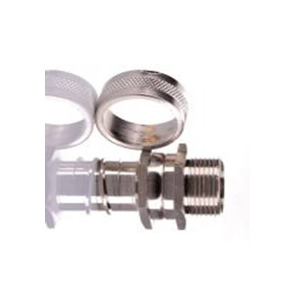 RS PRO,214-9562,电缆导管 导管配件, M25螺纹, 黄铜制, 25 mm标称尺寸, 镍表面, IP54, 银色, KMG系列