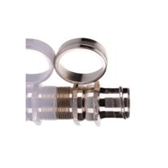 RS PRO,214-9564,电缆导管 导管配件, M32螺纹, 黄铜制, 32 mm标称尺寸, 镍表面, IP54, 银色, KMG系列