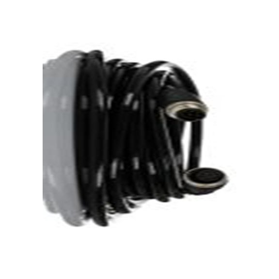 RS PRO,250-0703,RS PRO 传感器执行器电缆, 2 m长 8, 直向 母插 8转直 公, 聚氯乙烯 黑色护套, IP40, CDF12S系列