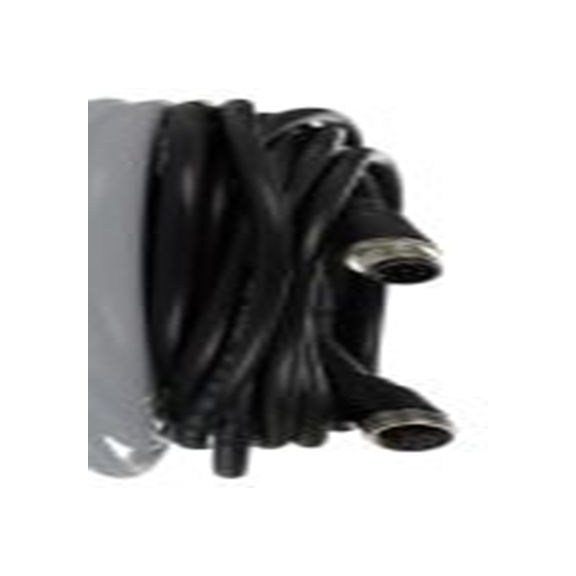 RS PRO,250-0707,RS PRO 传感器执行器电缆, 5 m长 8, 直向 母插 8转直 公, 聚氯乙烯 黑色护套, IP40, CDF12S系列