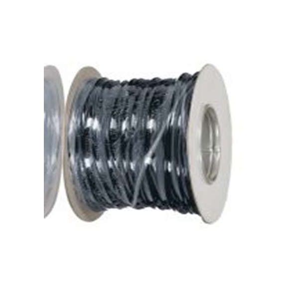 RS PRO,256-7017,黑色 PVC 电线 架空电缆, 0.75 mm², 100 m长 16/0.2 mm, 20 AWG 聚氯乙烯, 1 kV dc, 最高105 °C, 1015系列