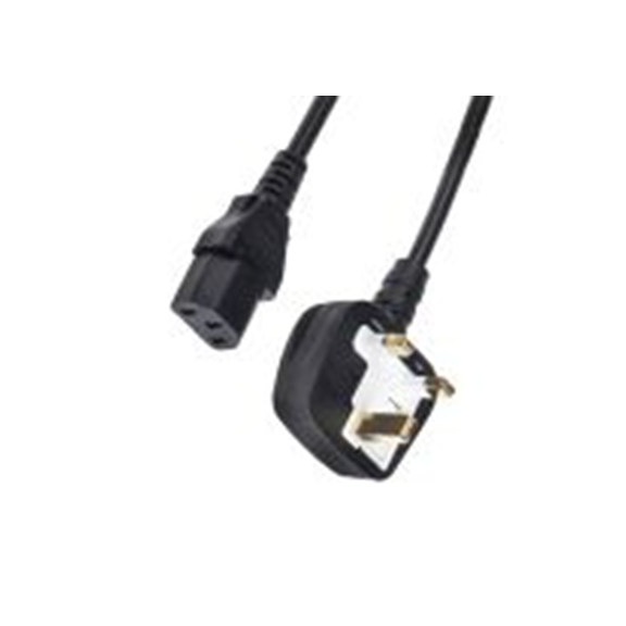 RS PRO,262-1126,3 m 电源线, 250V, IEC C13转BS1363 聚氯乙烯, 黑色, 符合ASTA标准