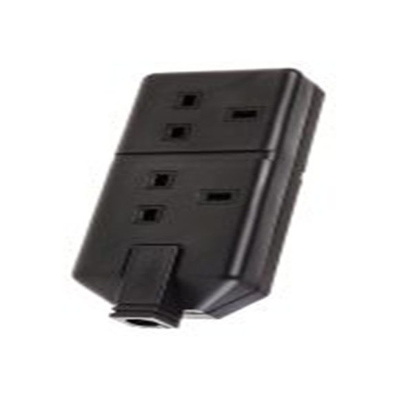 RS PRO,296-3509,黑色 移动插座, 额定电压24 V ac, 2个 G 型插座