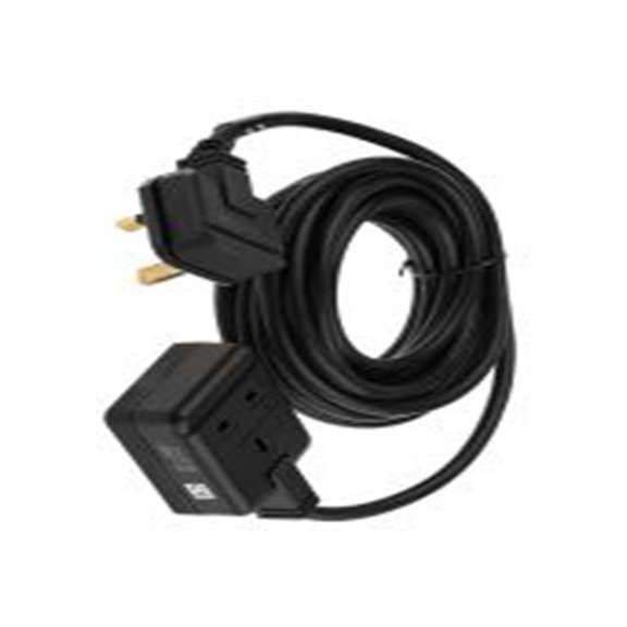 RS PRO,296-3587,黑色 延长线, 额定电压24V, 1个 G 型插座, 电缆长5 m