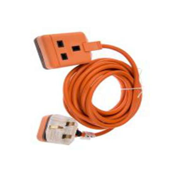 RS PRO,296-3593,橙色 延长线, 额定电压24V, 1个 G 型插座, 电缆长5 m
